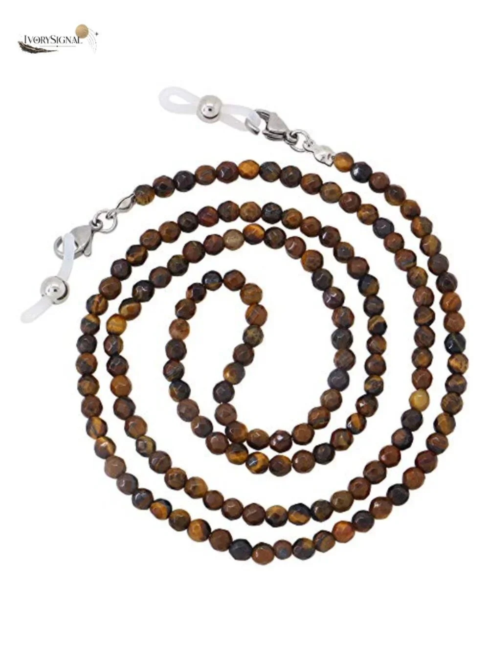 Natural Stone Beaded Eyeglass Chain Lanyard for Women Adjustable Glasses Holder